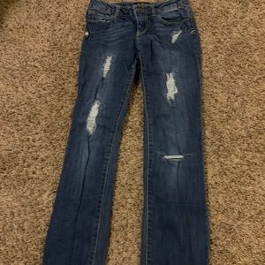 dark colored skinny jeans